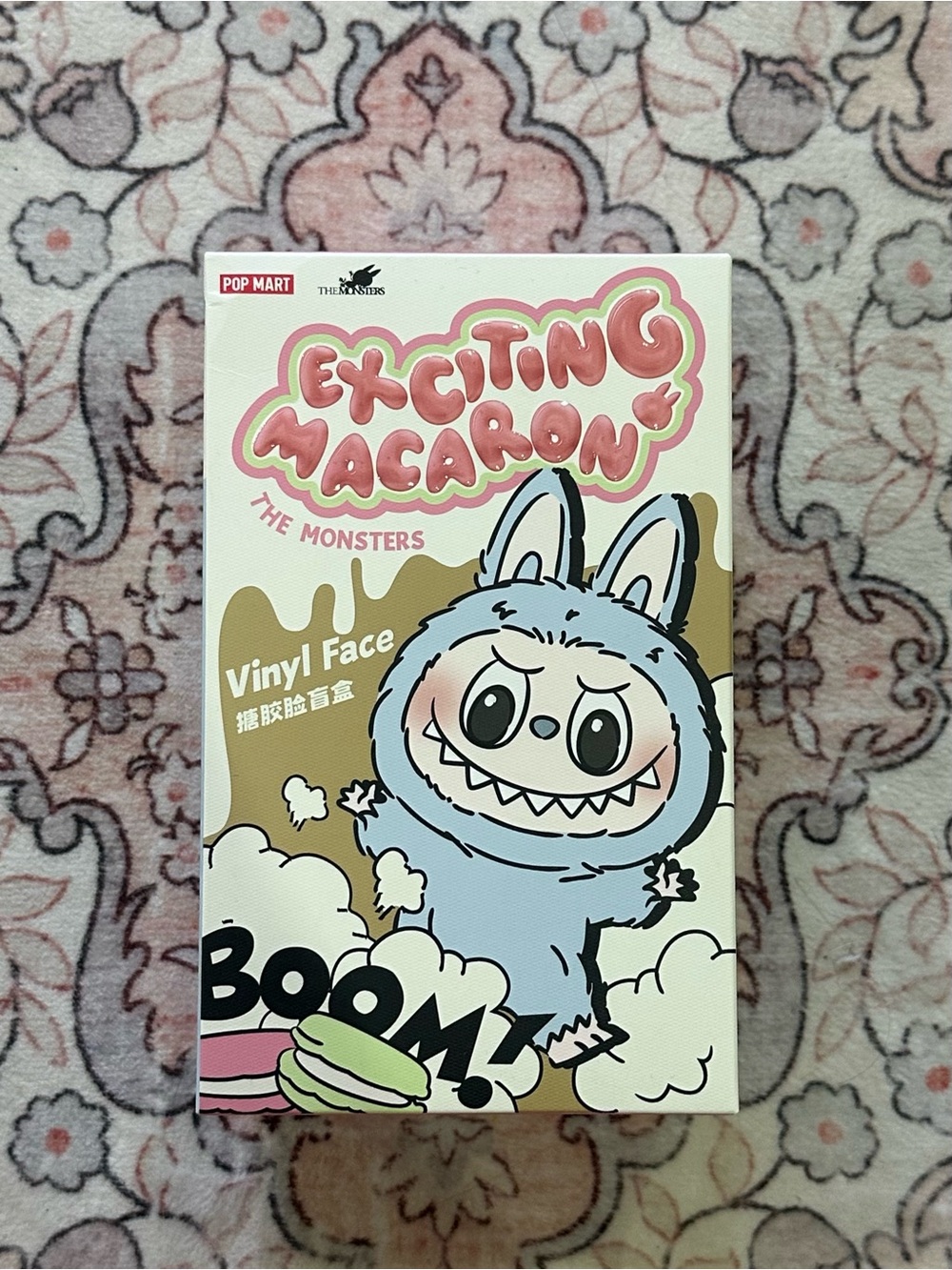 POP MART Exciting Macaron The Monsters Blue Vinyl Face Box